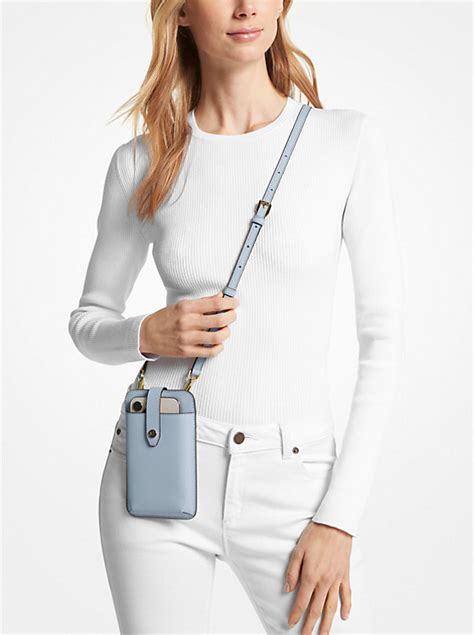 michael kors phone leathrr crossbody|Michael Kors leather crossbody handbags.